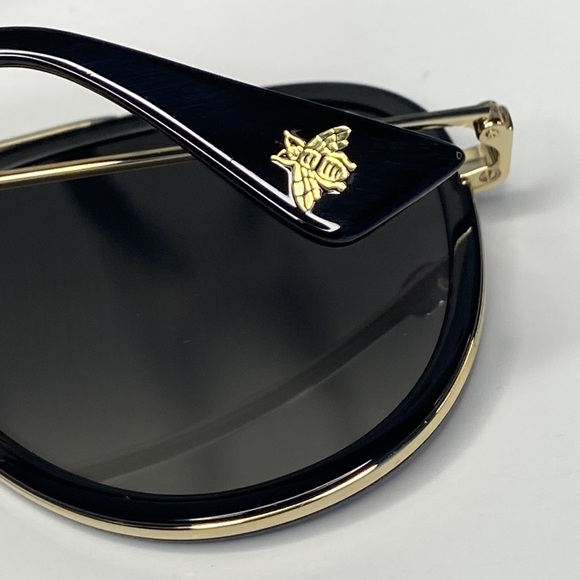 💯 - New - GUCCI GG0062S AVIATOR SUNGLASSES IN BLACK POLARIZED - Picture 8 of 15